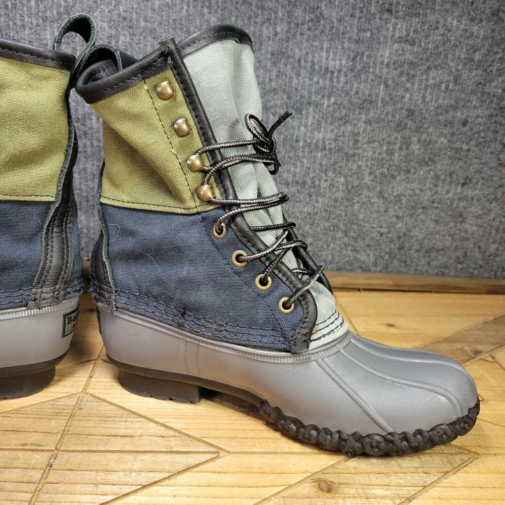 LL Bean Duck Boots Womens Size 6 Shoes Tri Color Canvas Signature Hunting Winter - Picture 6 of 14